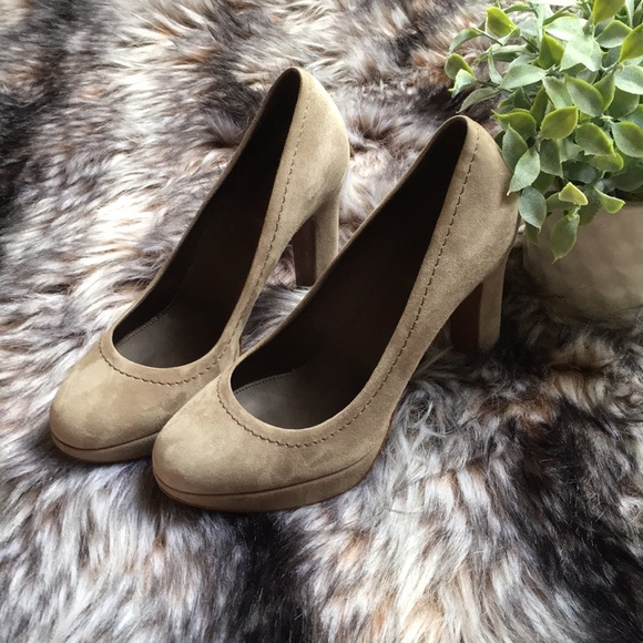 J. Crew Shoes - J Crew Stella Suede Pumps Chunky Heel